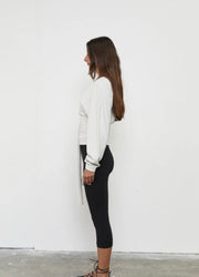 Pinky & Kamal II WAIST WRAP LONG SLEEVE TOP - Grey Marle