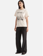 ENA Pelly LETTER FROM NY - Oversized Tee - parchment