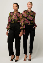 OnceWas II ESTRELLA Chiffon Blouse - Winter Granadilla