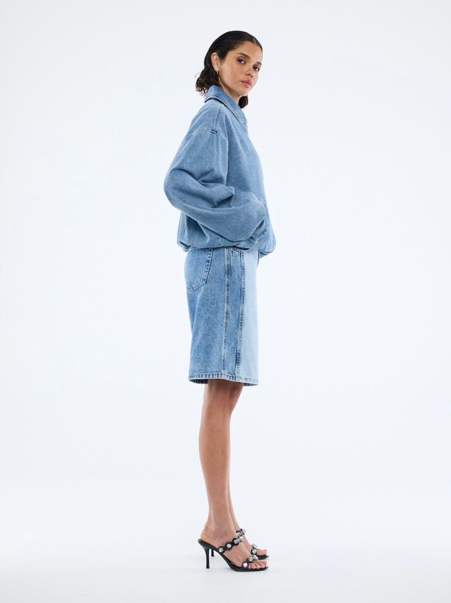 ENA Pelly II HARLOW Denim Bomber - mid blue wash