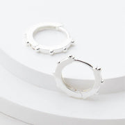 Estella Bartlett II Granulated Huggy Earrings - Silver Plated