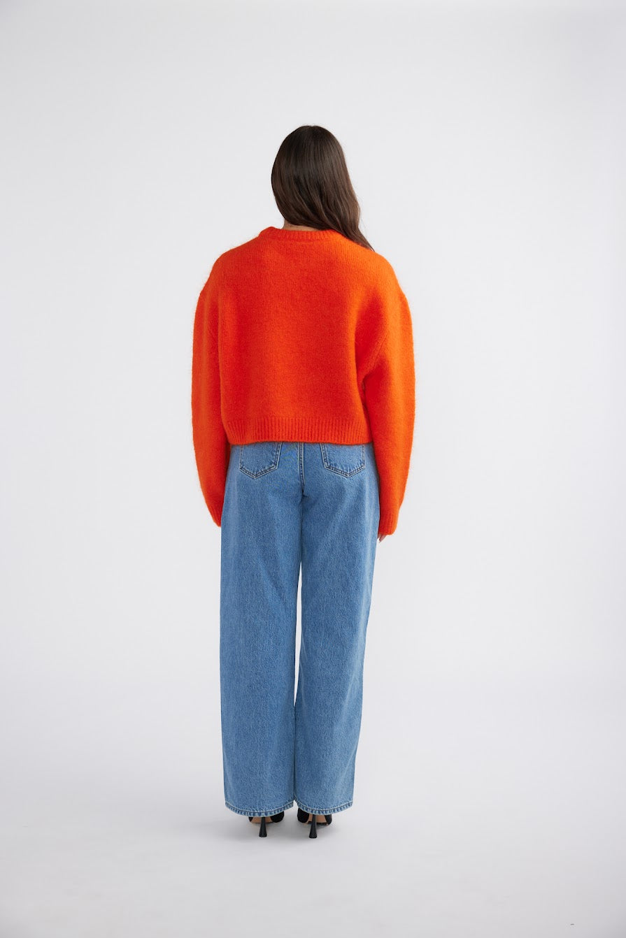 Ena Pelly II NELLA Mohair Blend Knit - tangerine