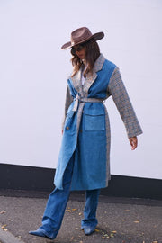 Barry Made II HOLMSON Trench - Denim/Check