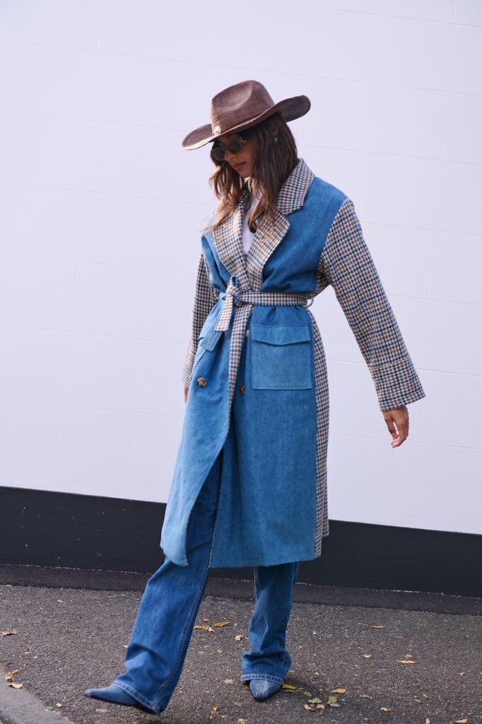 Barry Made II HOLMSON Trench - Denim/Check