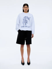 ENA Pelly II CRAWLING LEOPARD Sweater - white marle