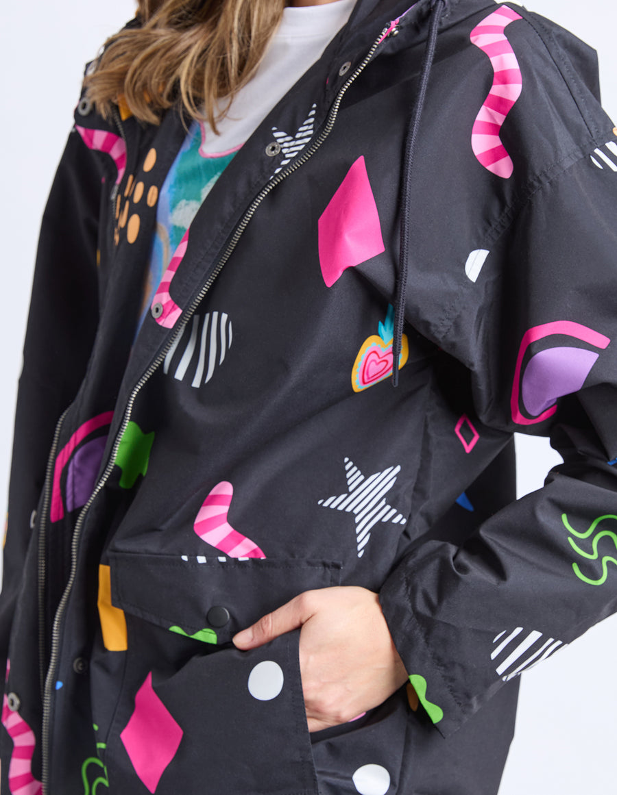 Elm II LICORICE GALAXY RAIN COAT - blue119.95