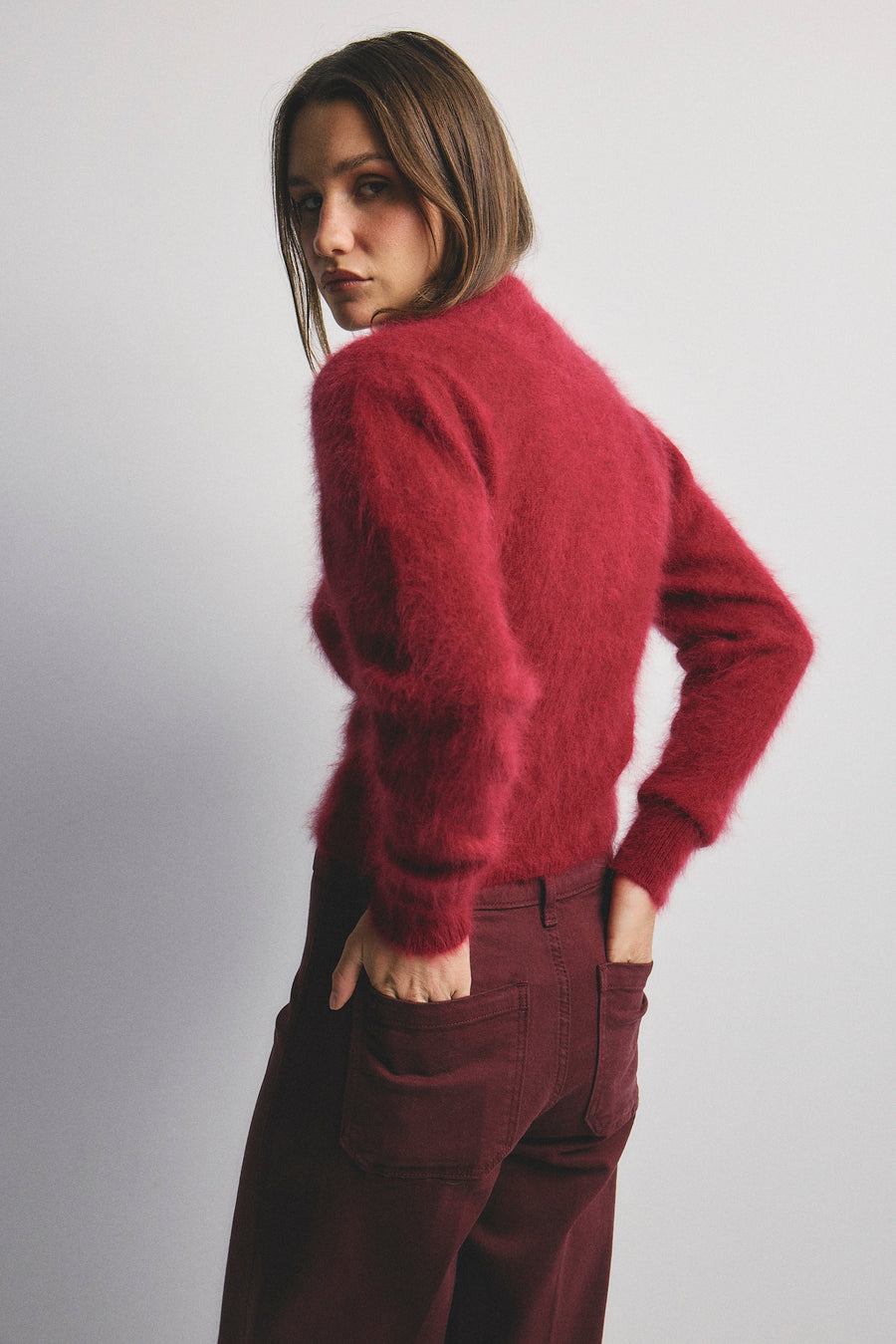 World Of Nomads II BELLA Cashmere Cardigan - Cerise