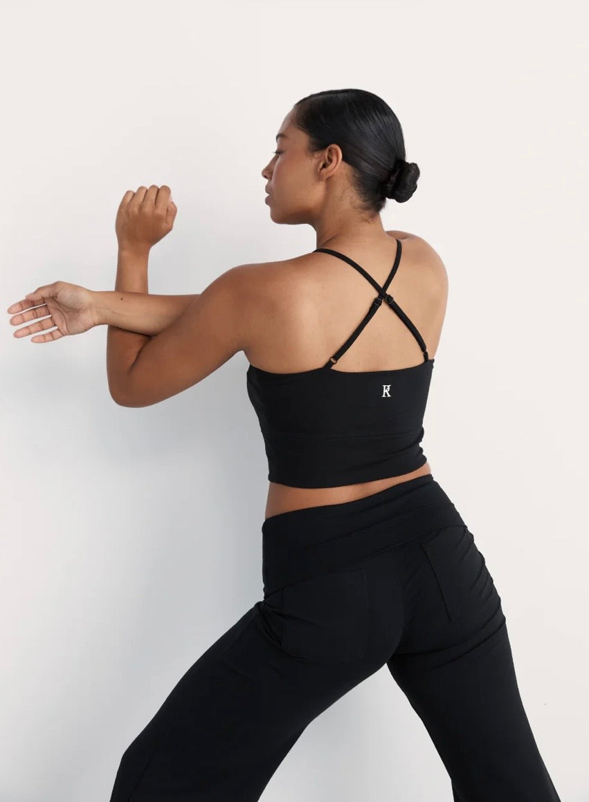 PINKY & KAMAL II FLOW Crop Top - black