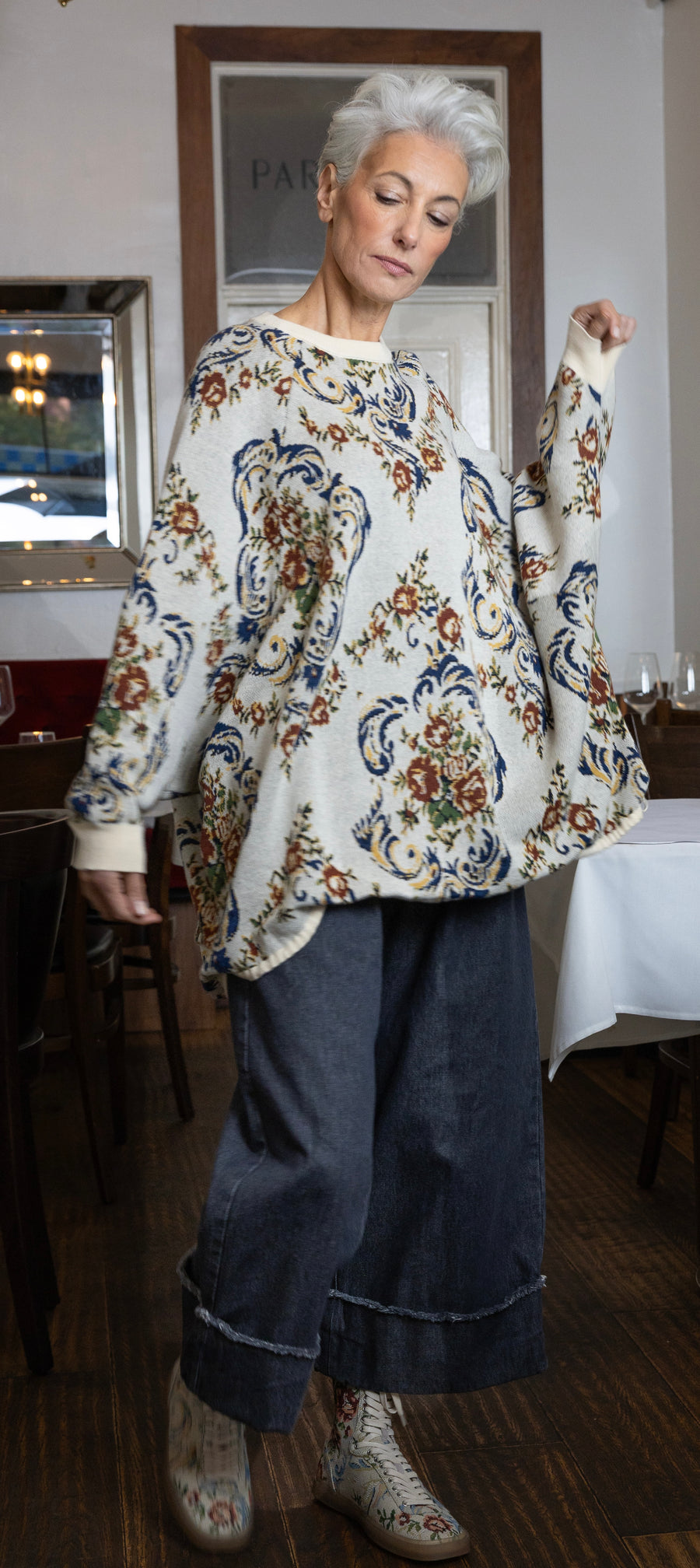 Maud Dainty II CHAISE JUMPER KNIT - Flowers