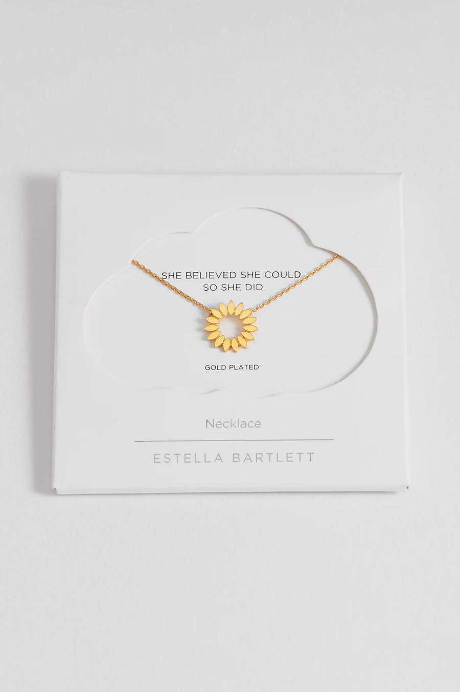 Estella Bartlett II Modern Floral Necklace - Gold
