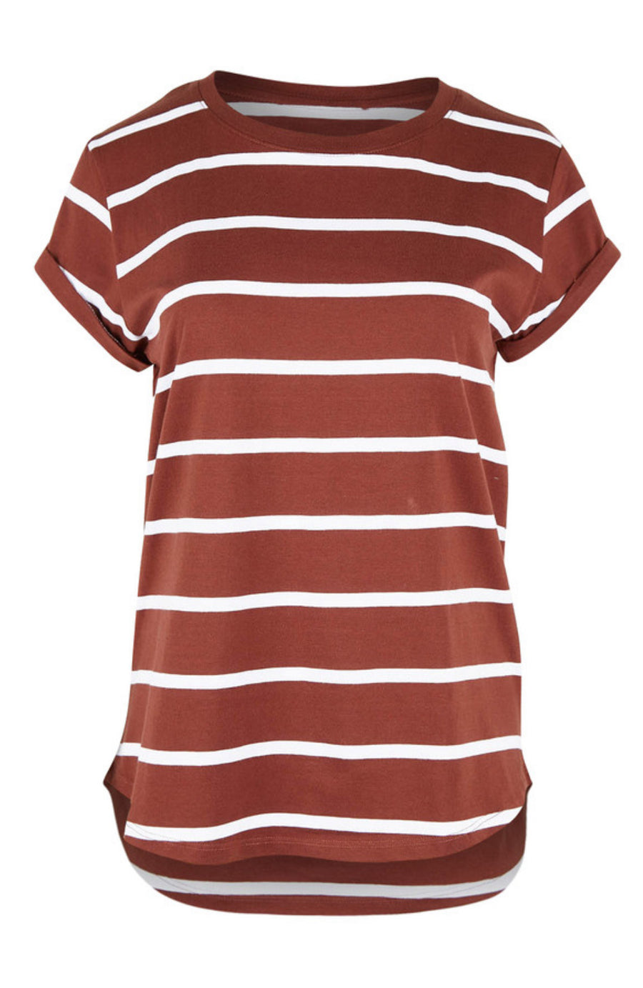 Foxwood II MANLY Strip Tee - Choc/White
