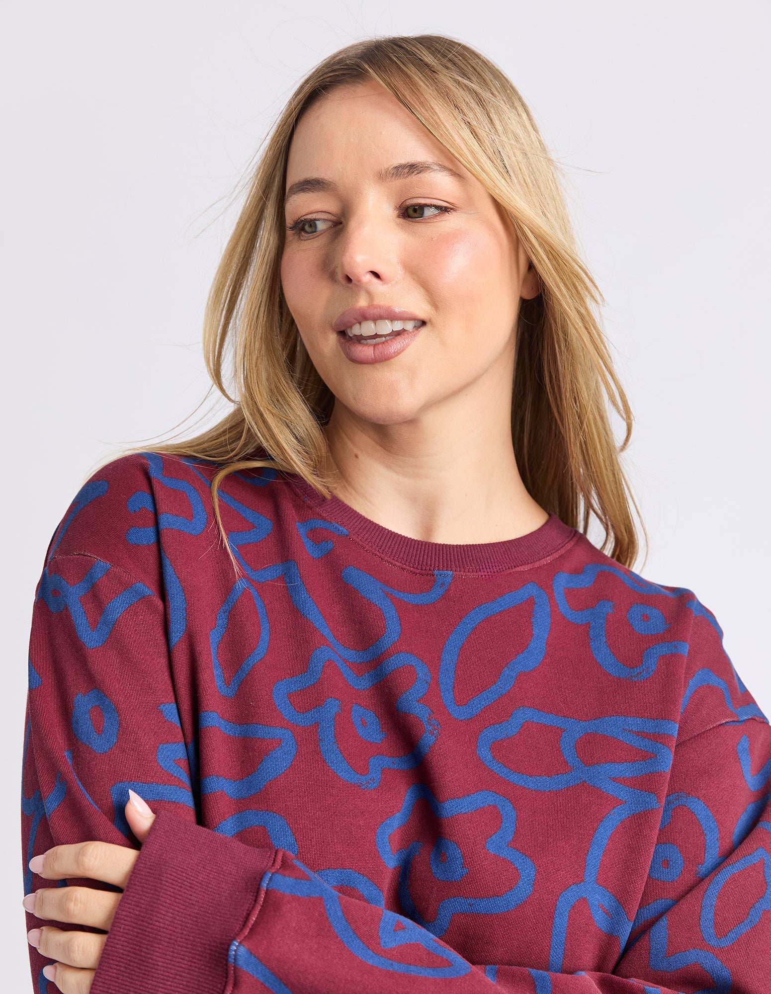 Elm Lifestyle II FREEDOM Floral Crew - plum/pattern