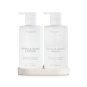 Huxter II Limited Edition Wash and Lotion Gift Set - Includes 500ml Wash & Lotion + White Silicone Tray (Blackcurrant, Citrus & Amber)