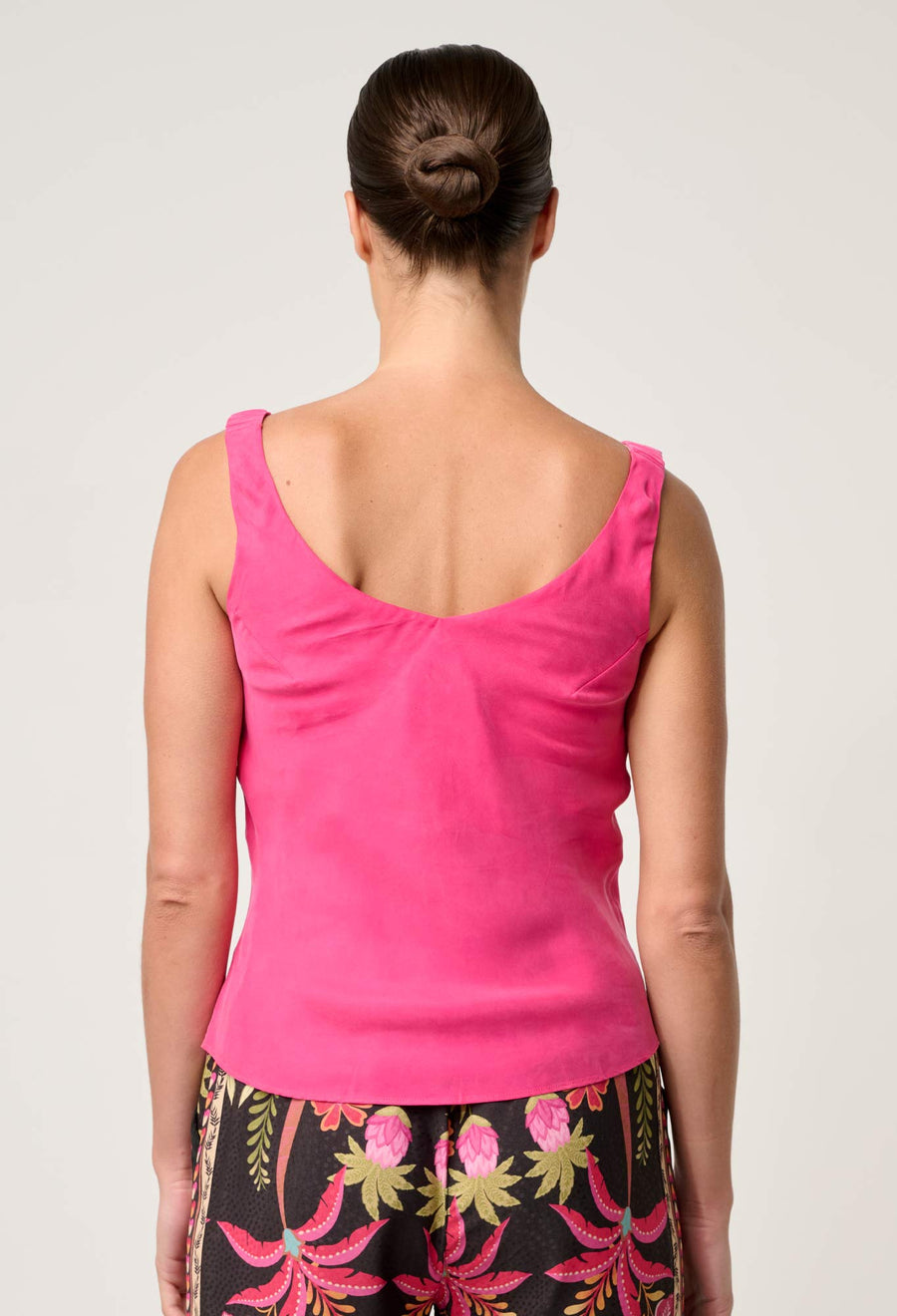 OnceWas II DELRAY Reversible Cupro Cami - Celosia Pink