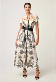 OnceWas II XANTHIA Diamond Smock Dress - imperial stone