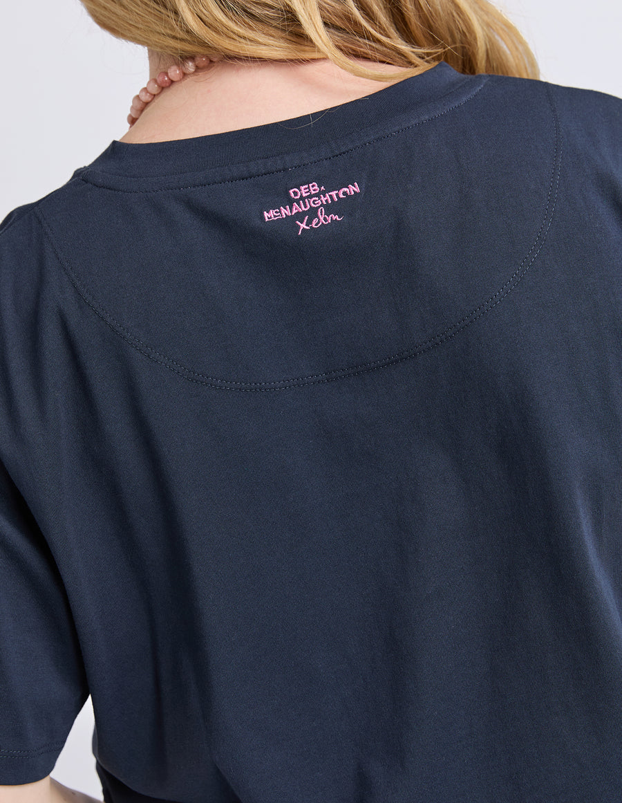 Elm II PARTY APPLIQUÉ TEE - Blue