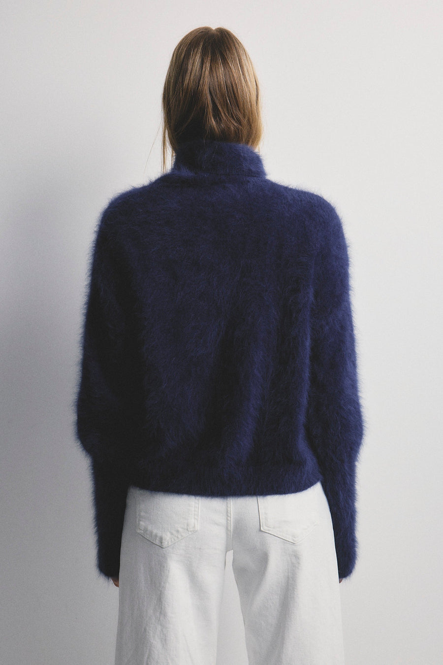 World Of Nomads II ZOE Cropped Open Cashmere Cardigan - Navy