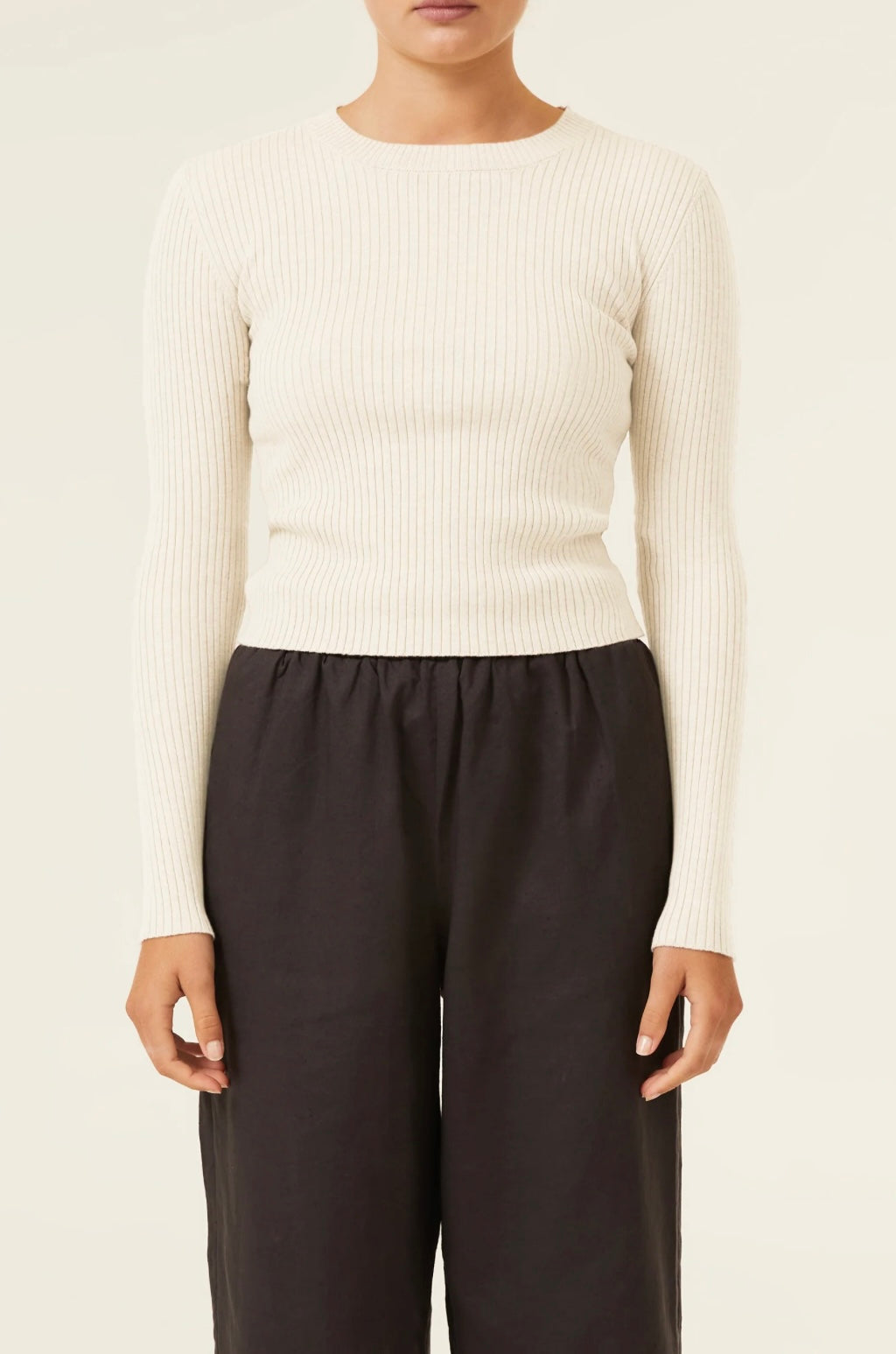 Nude Lucy II CLASSIC L/S Knit - white