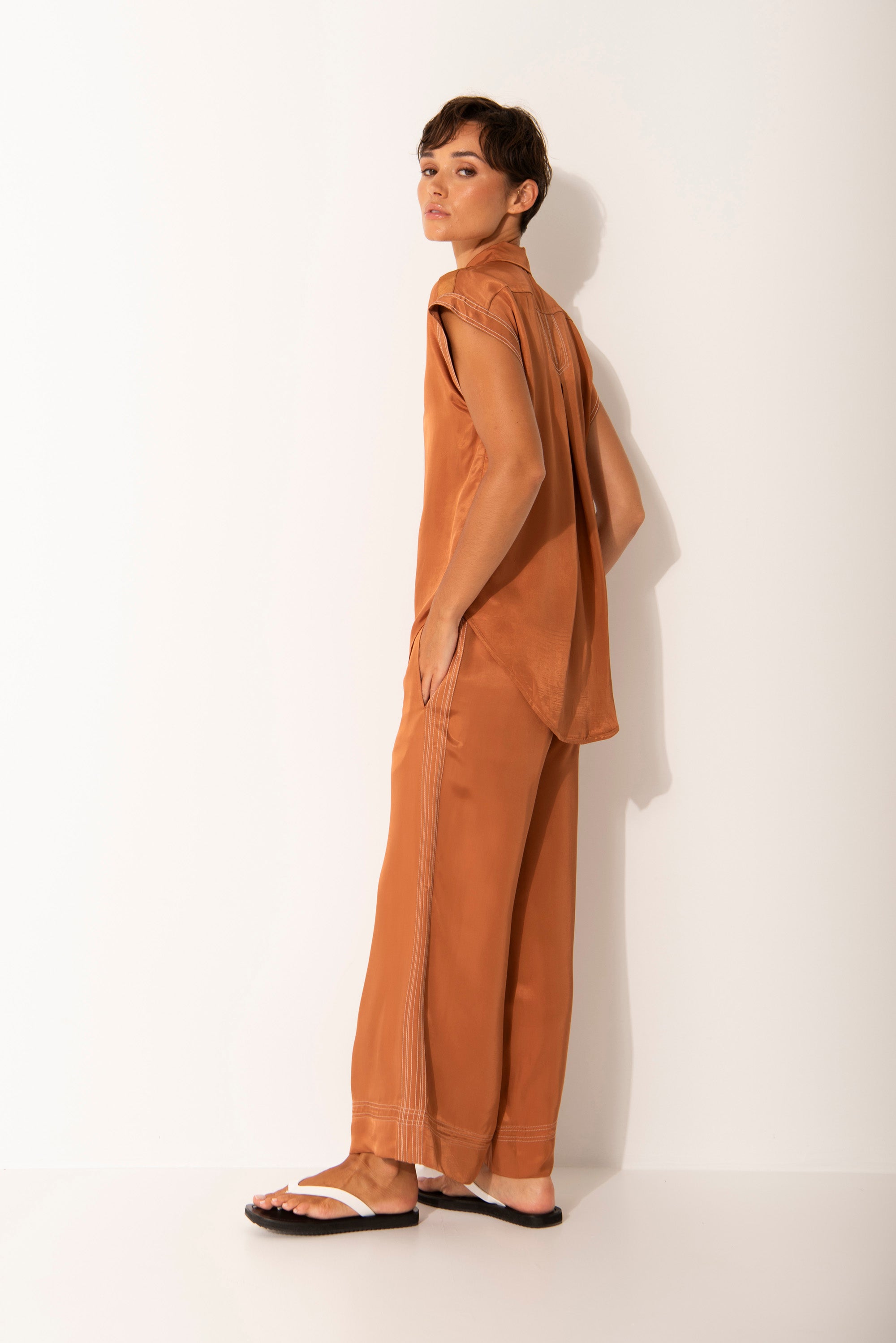 Lounge the Label II MERIBEL Pant - Rust/White