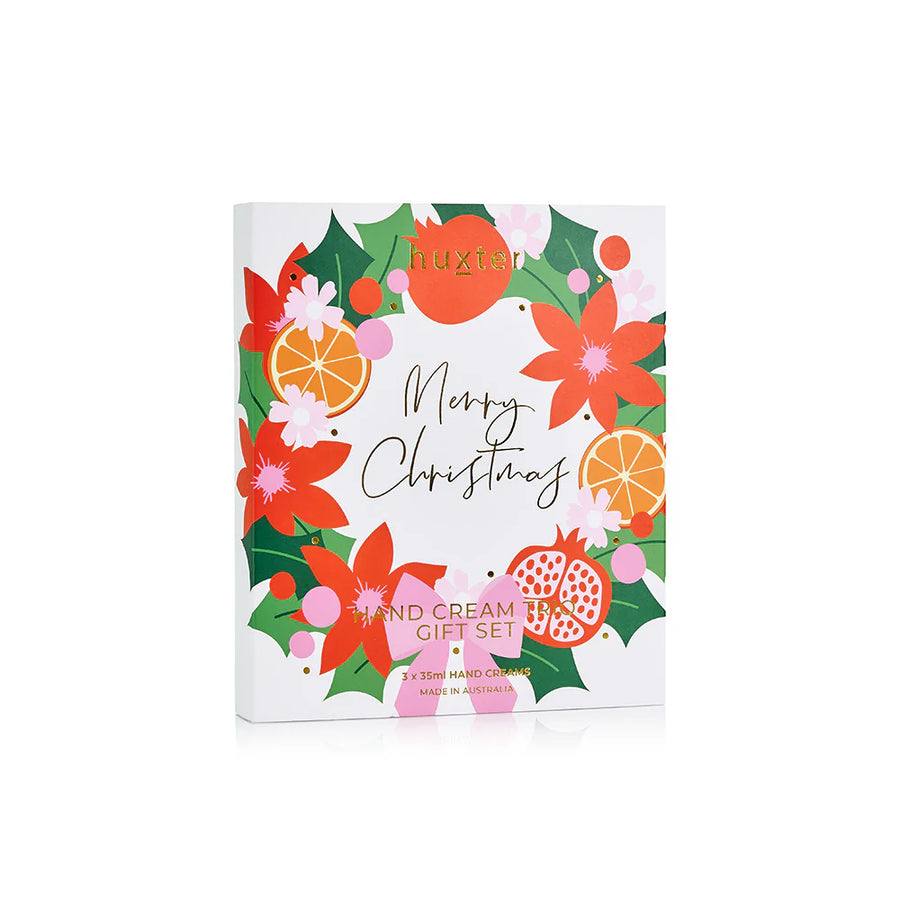 Huxter II Hand Cream Trio Gift Set - 3 x 35ml - Xmas Flowers Collection