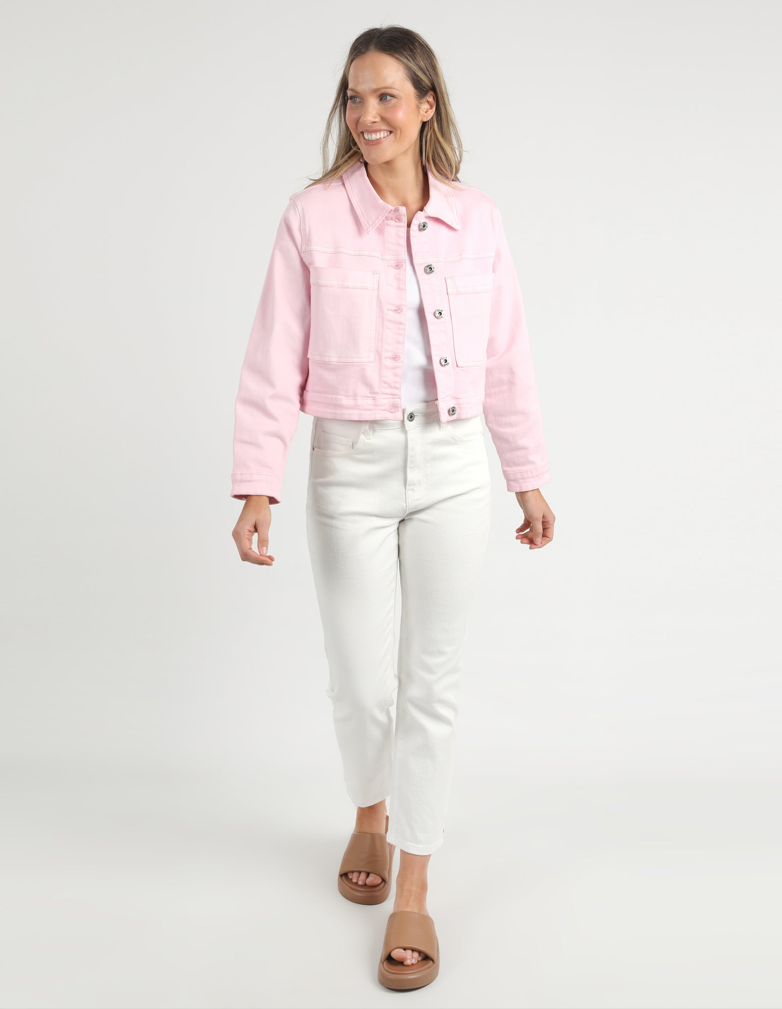 Elm Lifestyle II HAZEL Denim Jacket - pink