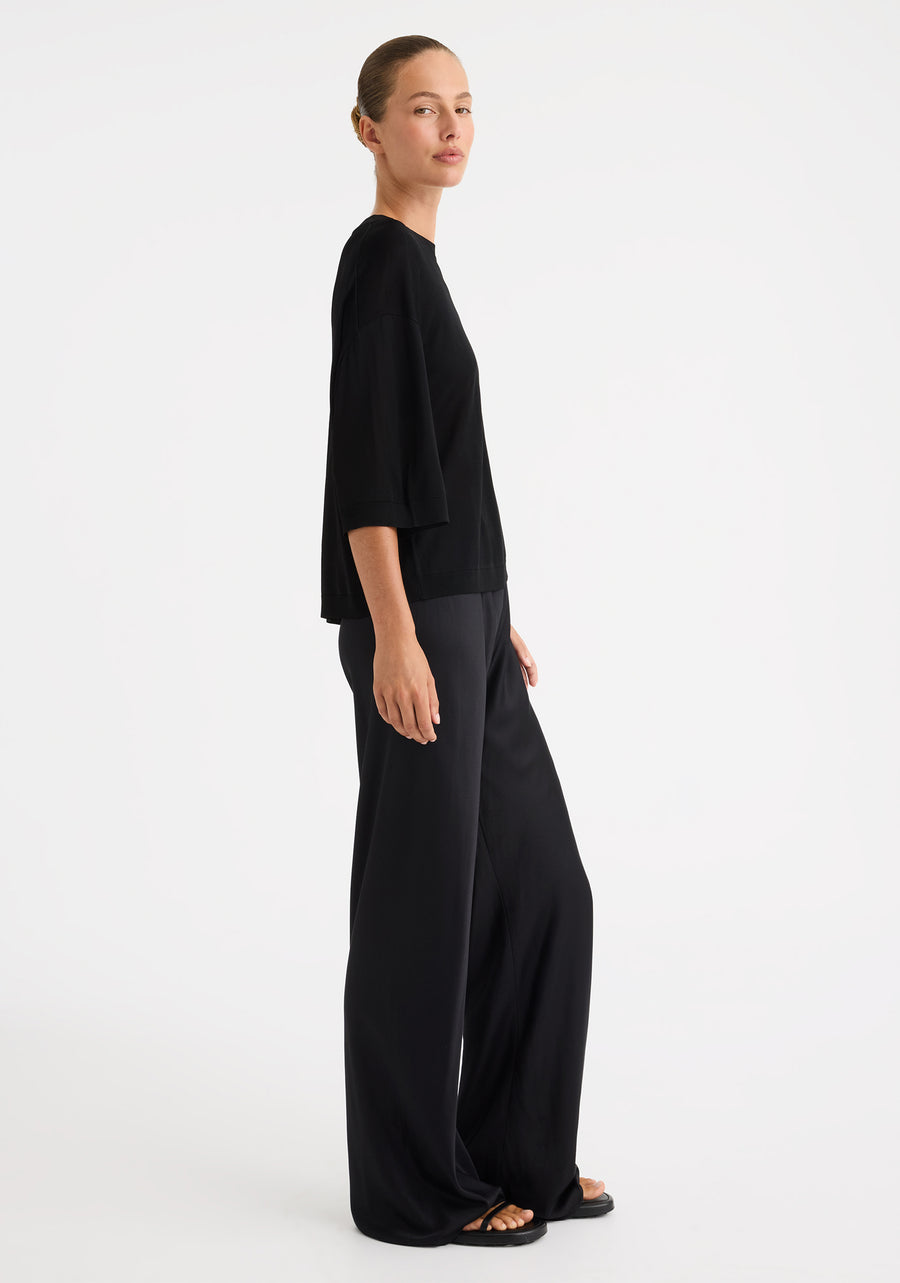 Morrison II NELE KNIT T-SHIRT - Black