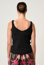 OnceWas II DELRAY Reversible Cupro Cami - Black