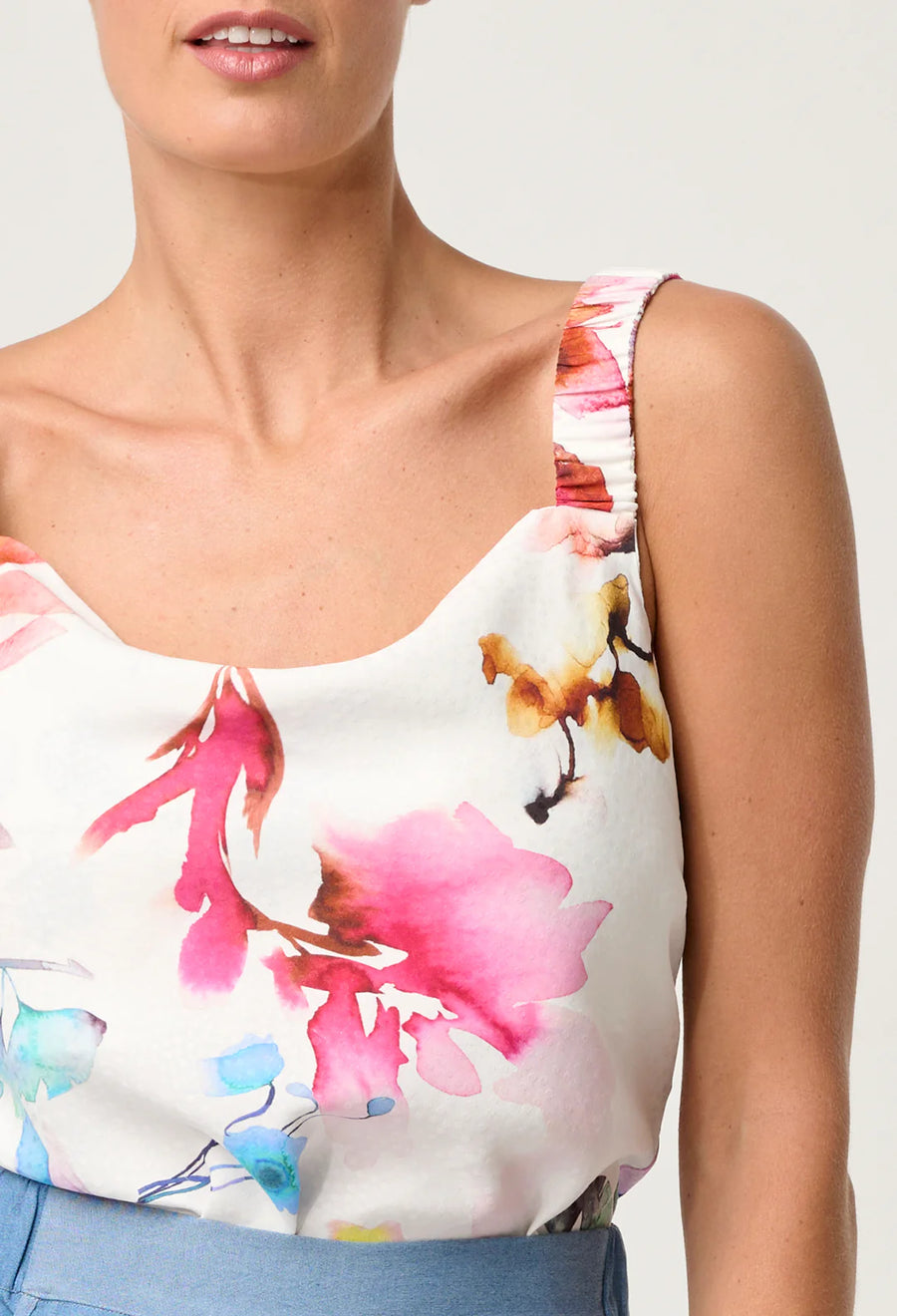 OnceWas II DERAY Reversible Print Cami - plume blossom