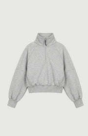 Pinky & Kamal II 1/4 ZIP FLEECE SWEATER - Grey Marle