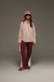 ARAMINTA JAMES II ALPINE Cotton Stripe Shirt - Light Blush