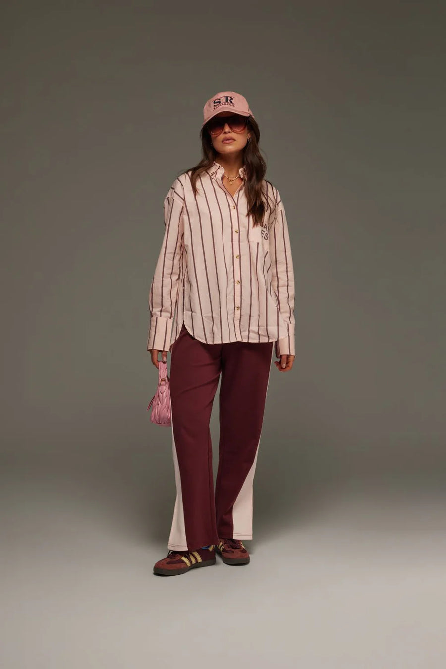 ARAMINTA JAMES II ALPINE Cotton Stripe Shirt - Light Blush