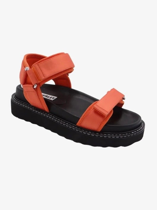CAVERLEY II RONI Sandal Satin - Flame Red Satin