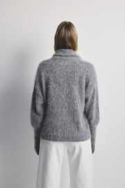 World Od Nomads II ZOE Cropped Open Cashmere Cardigan - Charcoal