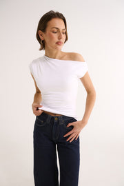 Primi II VALENTINA OFF SHOULDER TOP - White