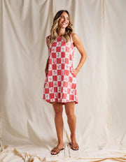 FOXWOOD II BIARITTZ DRESS - Crimson Print