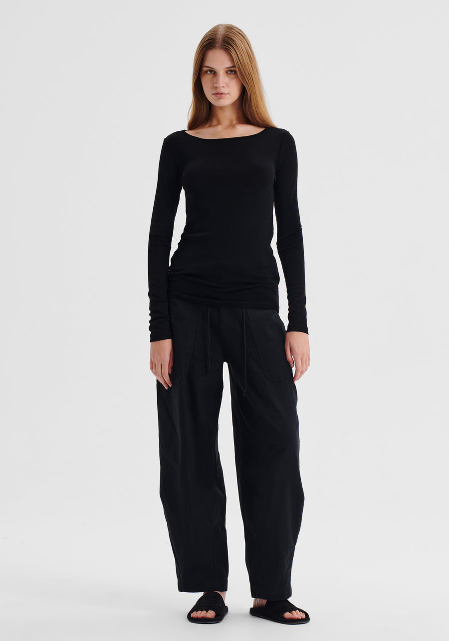 Morrison II MORRI Merino Round Neck - black