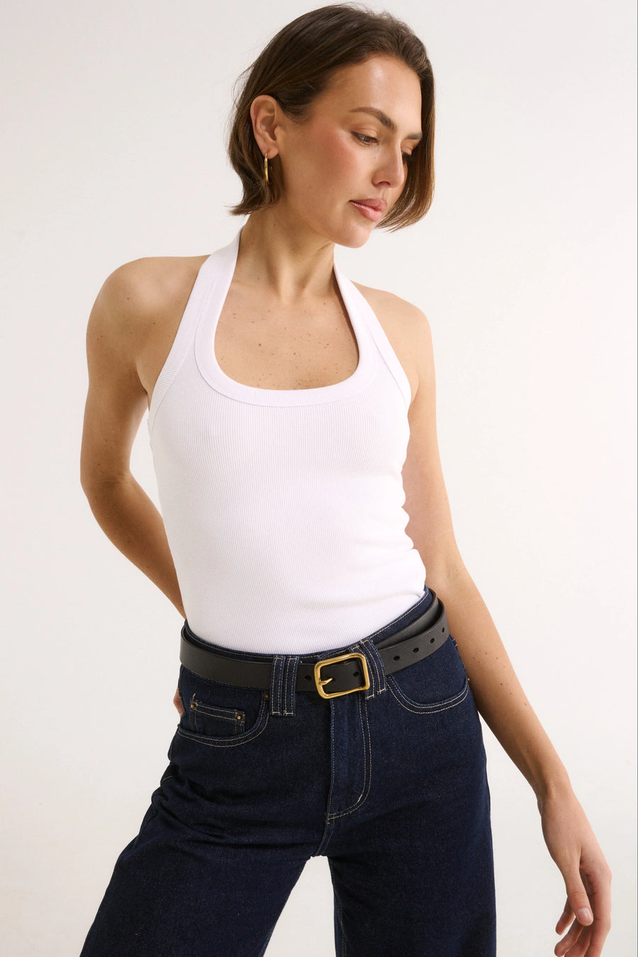PRIMI II HARMONY HALTER NECK TANK - White