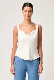 Oncewas II DELRAY Reversible V Cowl Cami - ivory