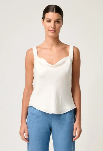 Oncewas II DELRAY Reversible V Cowl Cami - ivory