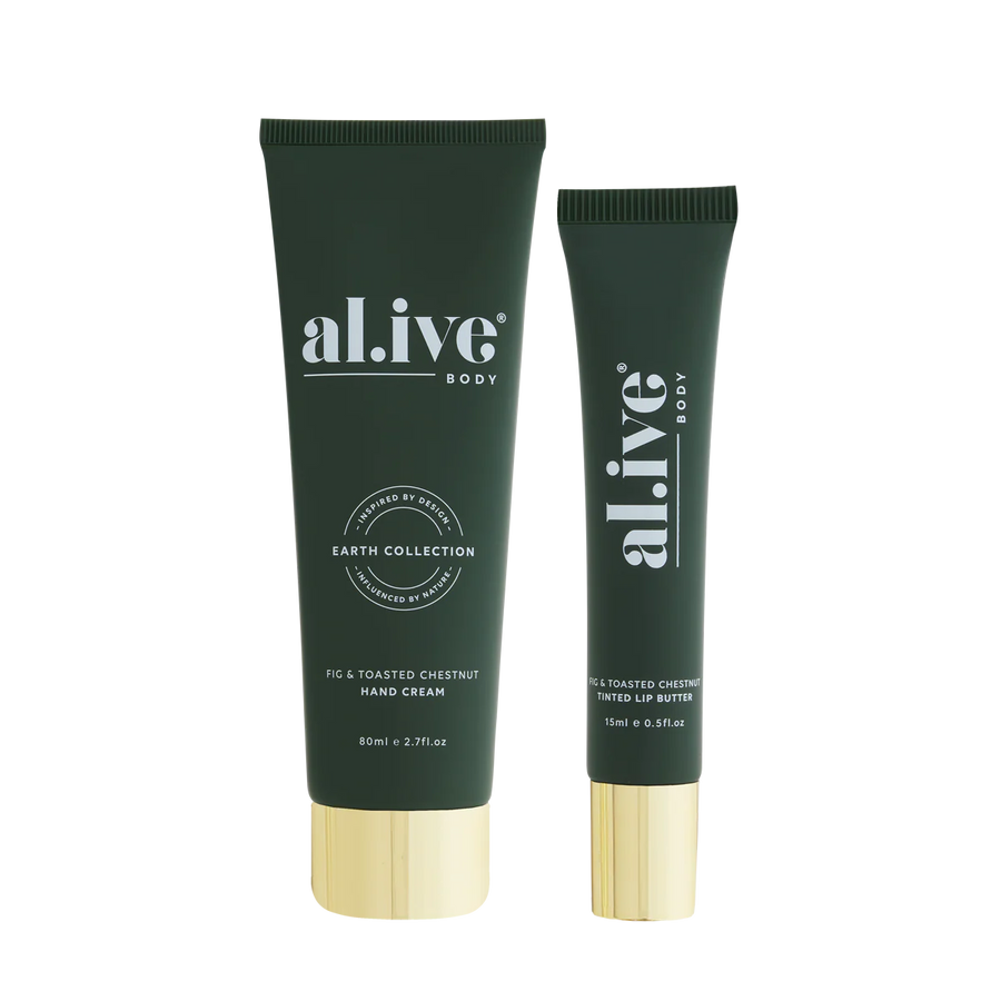 Al.ive II Hand & Lip Gift Set - Fig & Toasted Chestnut