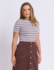 Foxwood II LEONA RIB TOP - Chocolate