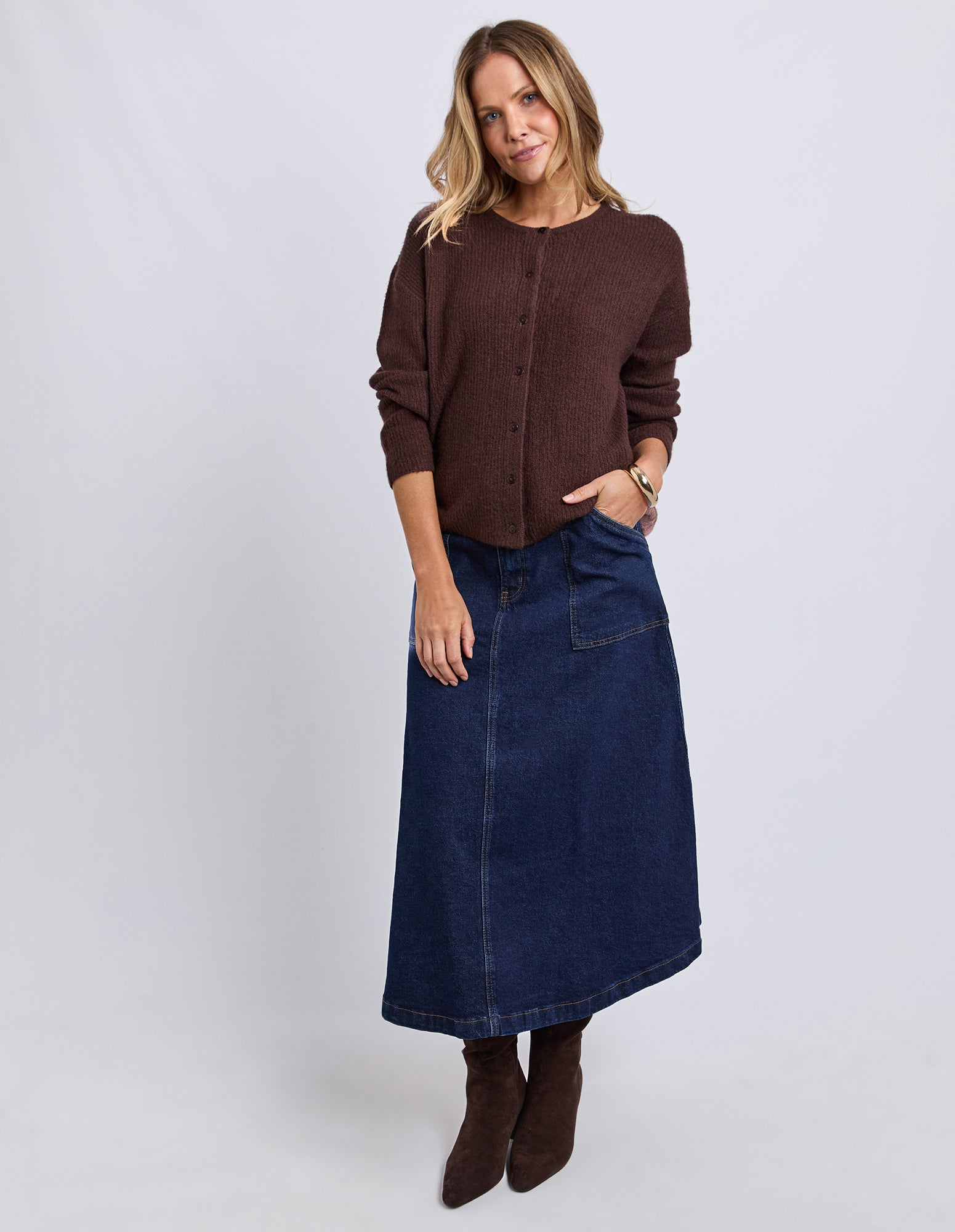 Foxwood II MURPHY Knit Cardigan - coffee