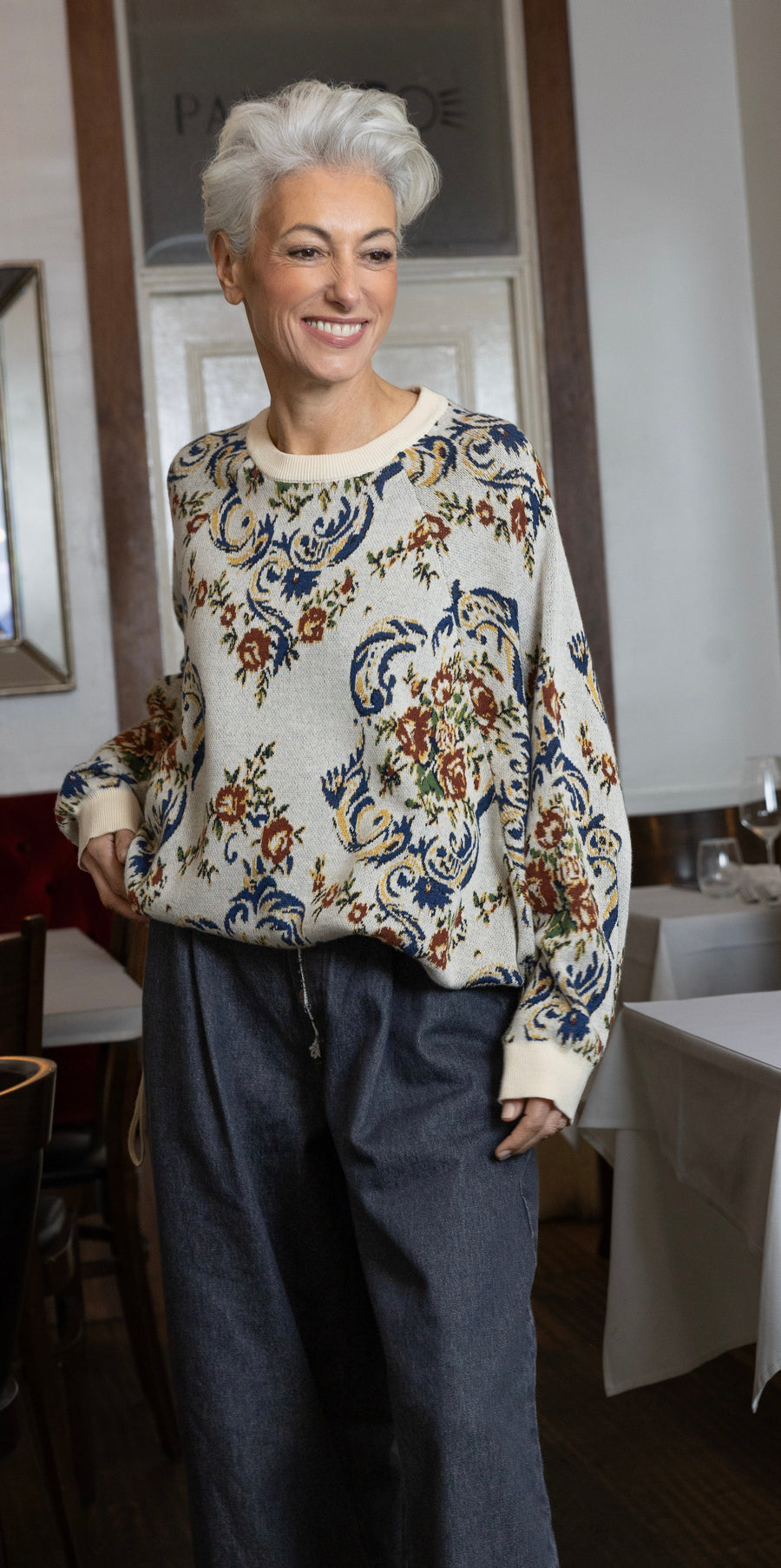 Maud Dainty II CHAISE JUMPER KNIT - Flowers