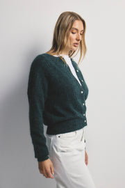 World Of Nomads II AVA Alpaca Cardigan - Dark Green