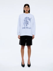 ENA Pelly II CRAWLING LEOPARD Sweater - white marle