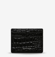 Status Anxiety II TOGETHER For Now Card Wallet - black croc