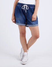 Elm Lifestyle II EMMA Relaxed Denim Short - Dark Blue