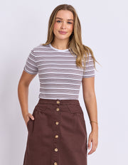 Foxwood II LEONA RIB TOP - Chocolate