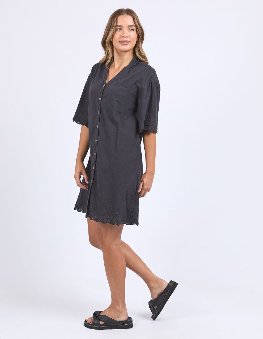 FOXWOOD II MADELEINE SHIRT DRESS - BLACK