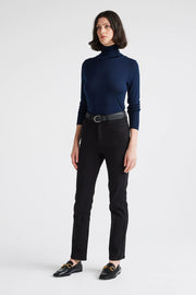 Toorallie Merino Turtle Neck Merino Tee Navy